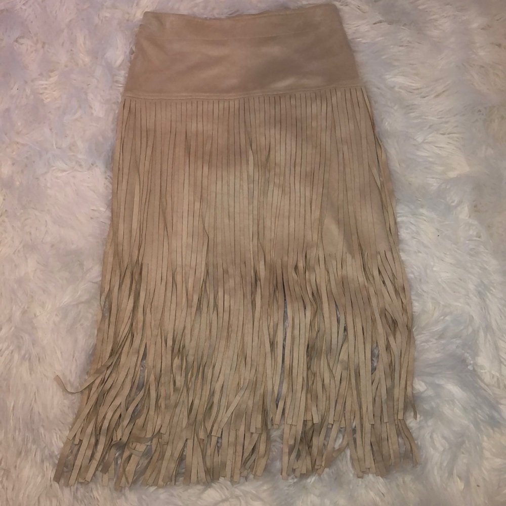 “Living on the Fringe” Freeway  Midi Skirt